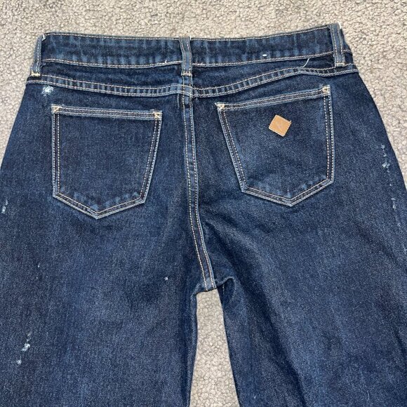 ABRAND JEANS A '99 Low Boot Dark Wash Distressed Jeans -EUC - US Size 28 / AU 10 - Picture 10 of 16
